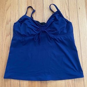 Lands End Navy Blue Swim Tankini Top